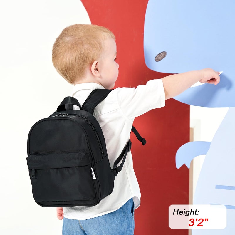 BIGHAS Lightweight Toddler Kids Backpack with Chest Strap For Boys and Girls, Preschool Kindergarten 3-6 Years Old 30 Colors (Black) - Image 3